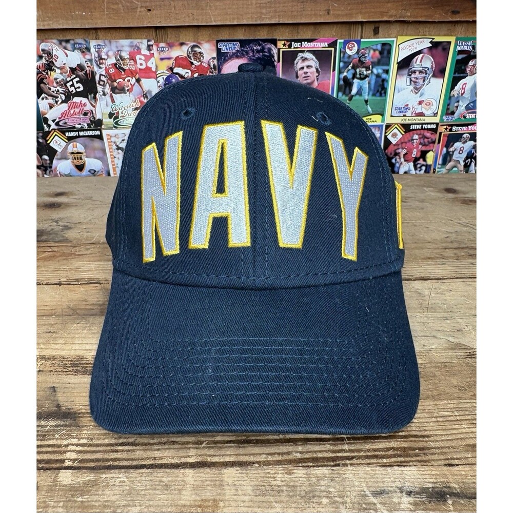 Navy Hat Cap Snapback Embroidered 5 Military Branch Mascots Bill the Goat Flag